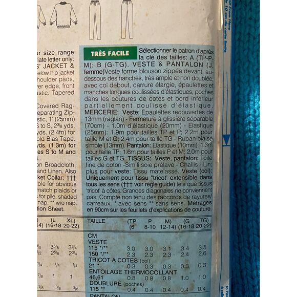 Butterick Sewing pattern 3132 track suit pattern uncut - Picture 7 of 8